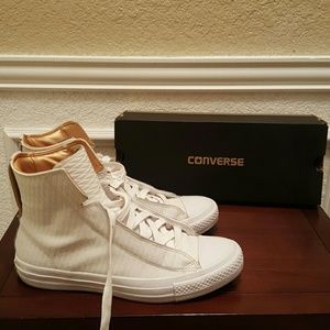 White and Gold Converse